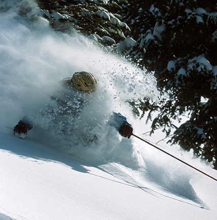 powder skiing