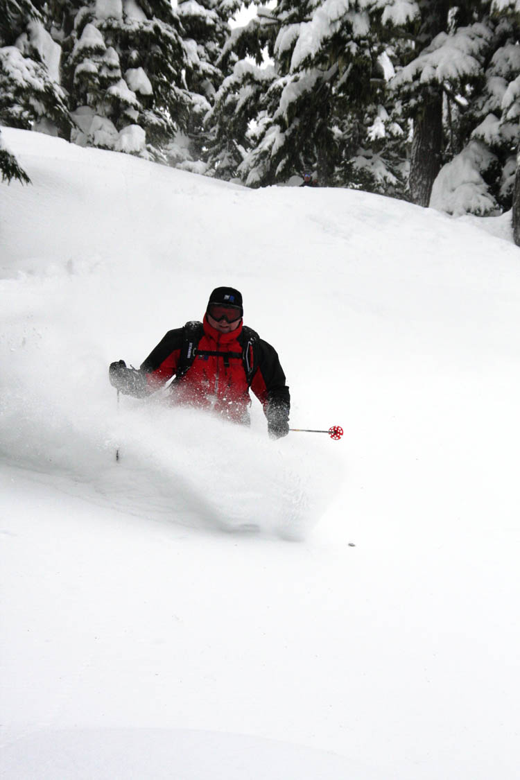 powder skiing