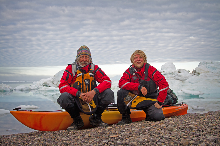 Erik Boomer and Jon Turk on the Ellesmere Expedition.