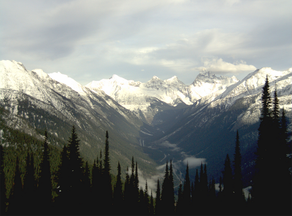 Columbia Mountains from Rogers Pass in Glacier National Park