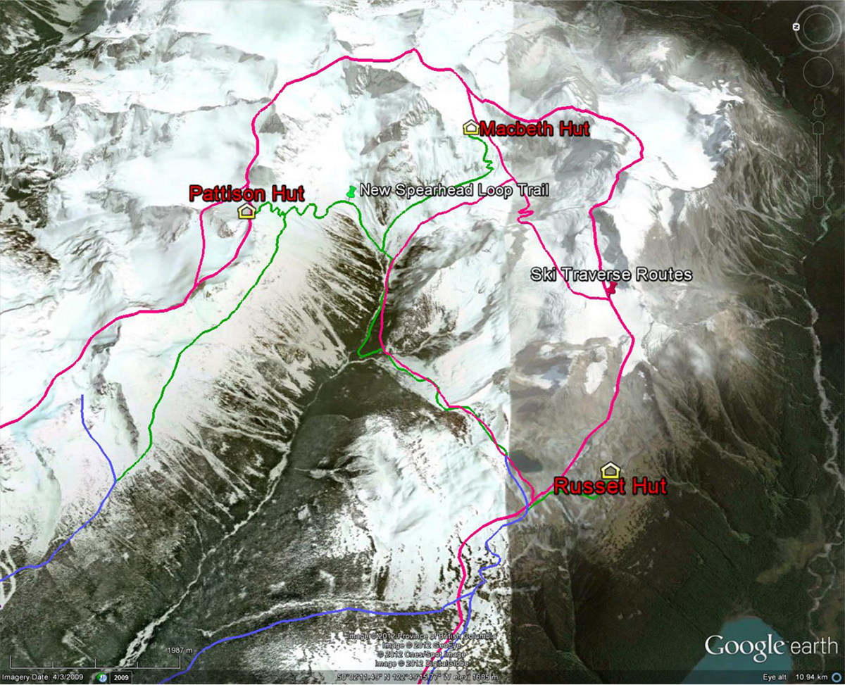 Spearhead traverse map