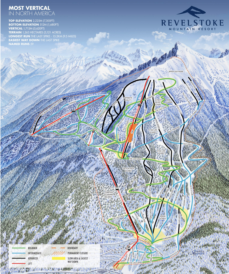 Revelstoke Mountain Resort Map 