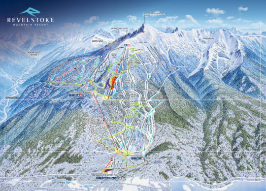 Revelstoke ski map - Powder Canada