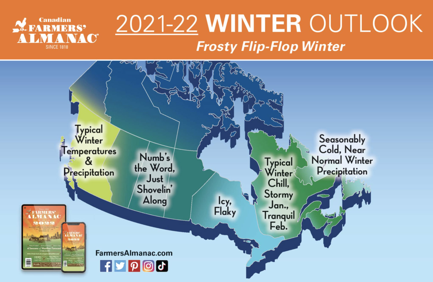 Farmer's Almanac 20212022 Winter Forecasts Powder Canada