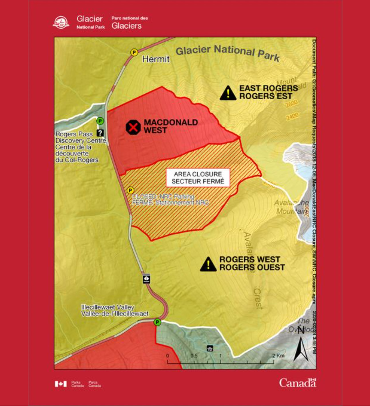 Glacier park Winter permit system Powder Canada